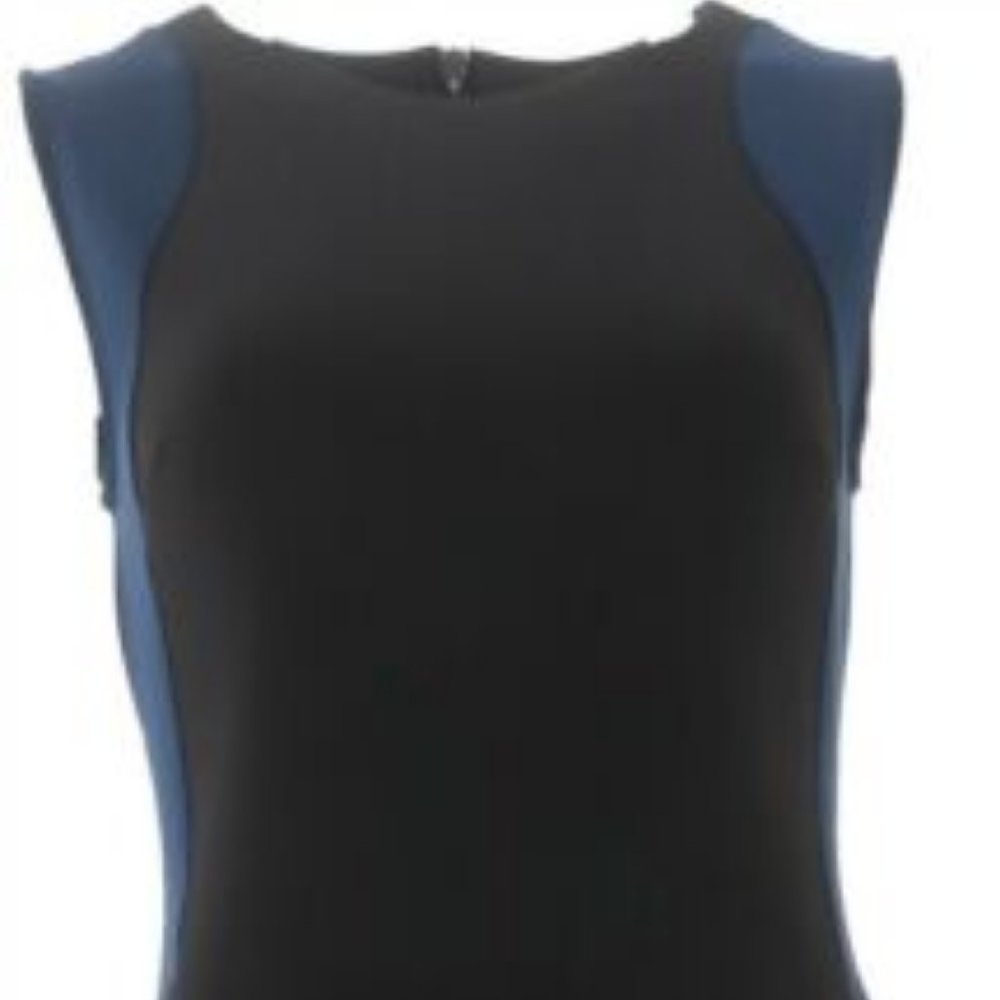 *NWT VIEW WALTER BAKER BLACK/NAVY SCUBA DRESS - Picture 2 of 15